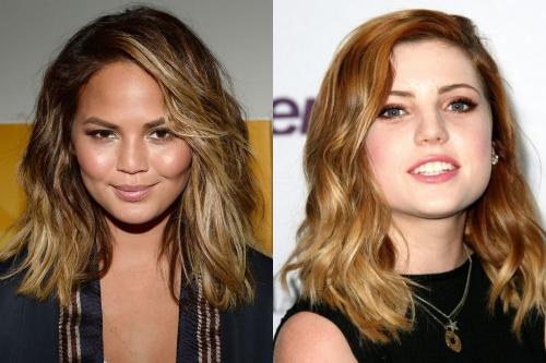 Круглое лицо прически. Стрижки на средние волосы