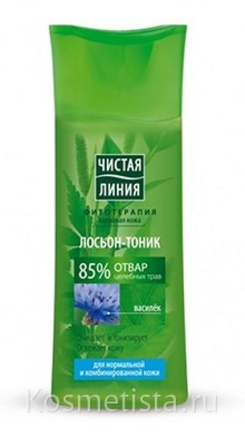 Чистая линия лосьон тоник освежающий. Лосьон-тоник для нормальной и комбинированной кожи «Василек» Чистая линия