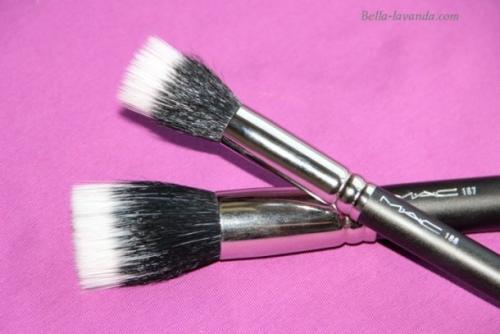 Кисть для пудры MAC. Кисти MAC Duo Fibre 187 и 188