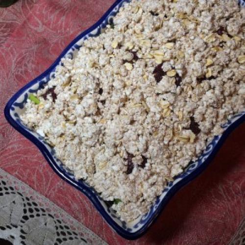 Овсяный крамбл диетический. Диетический яблочный крамбл