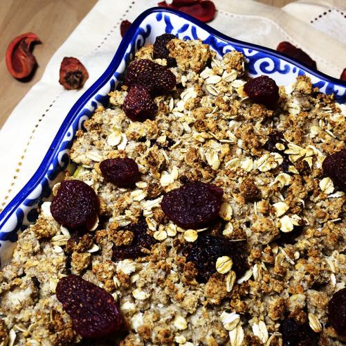 Овсяный крамбл диетический. Диетический яблочный крамбл