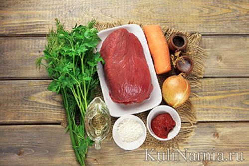 Гуляш из говядины с подливкой