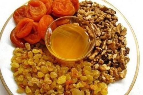 Мед орехи курага изюм для потенции. Чем полезна смесь: мёд, орехи, курага, изюм
