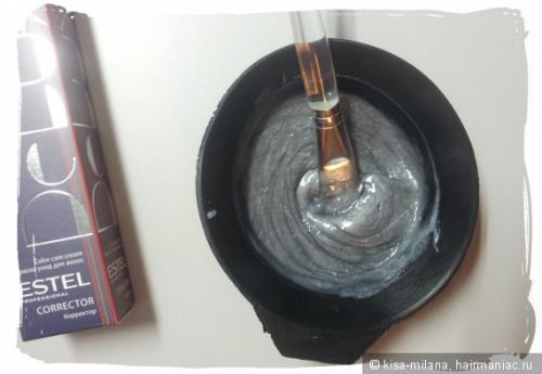 Зеленый корректор для волос. Красивый Пепельный цвет волос с помощью корректора Estel 0/G Графит