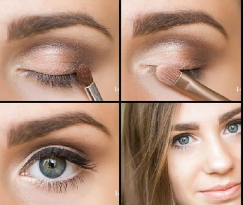 Макияж для голубых глаз повседневный. Идеи мейк-апа на каждый день