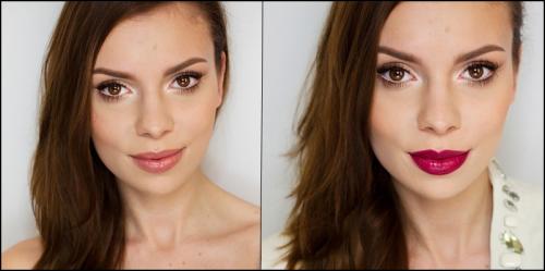 Как выделить глаза голубые. Выбираем помаду