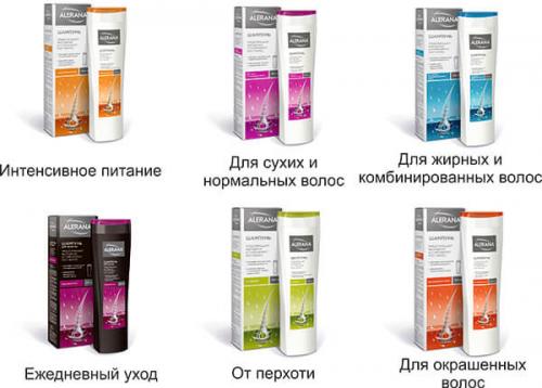 Шампунь от выпадения волос алерана.