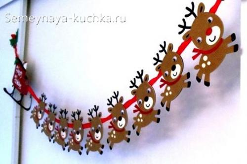 Как сделать оленя из картона на новый год. Для детей.