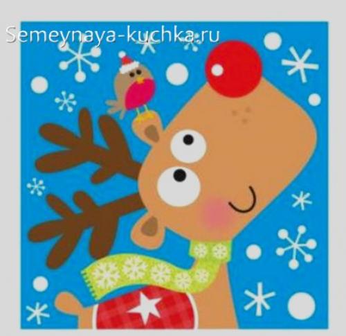 Как сделать оленя из картона на новый год. Для детей.