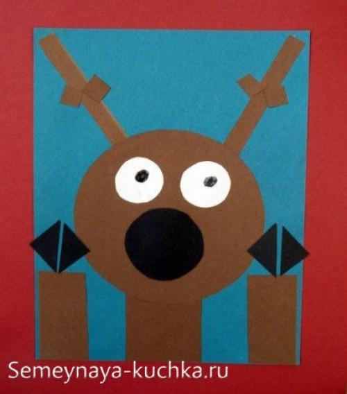 Как сделать оленя из картона на новый год. Для детей.