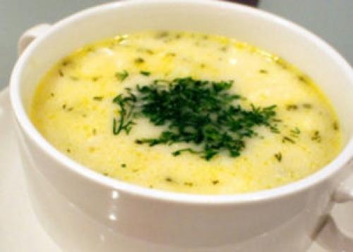 Низкокалорийный сырный суп. Диетический суп с плавленым сыром