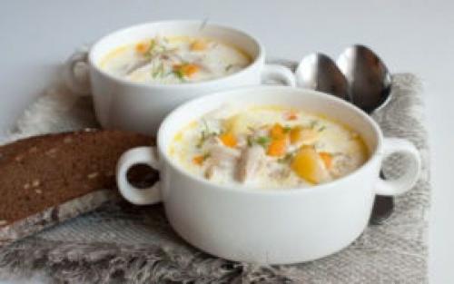 Низкокалорийный сырный суп. Диетический суп с плавленым сыром