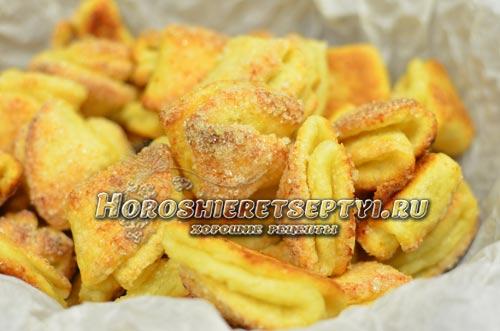 Творожное Печенье ушки. пошаговый рецепт с фото