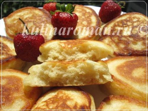 Оладьи на кефире без яиц с разрыхлителем. Ингредиенты: