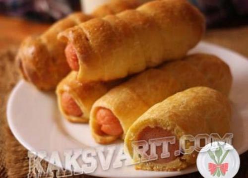 Бездрожжевое тесто для сосисок в тесте. Сосиски в тесте из бездрожжевого теста