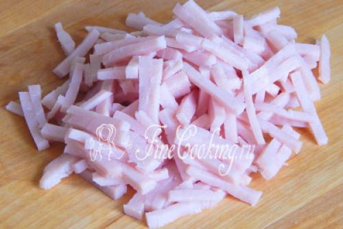 Салат коктейль с ветчиной. Салат-коктейль Ветчина с сыром