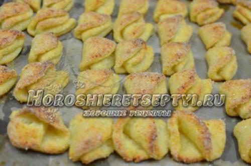 Творожное Печенье ушки. пошаговый рецепт с фото