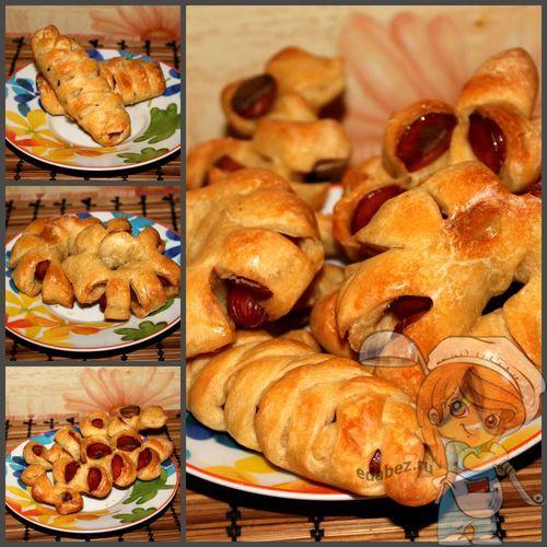 Сосиска в тесте на сковороде без дрожжей на молоке. Готовим сосиски в бездрожжевом тесте