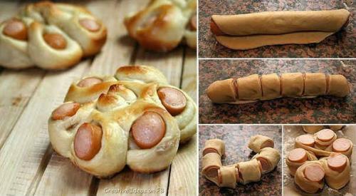 Сосиска в тесте, как завернуть. Как правильно и красиво завернуть сосиску в слоеное и дрожжевое тесто