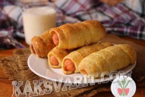 Бездрожжевое тесто для сосисок в тесте. Сосиски в тесте из бездрожжевого теста