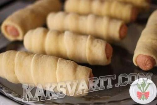 Бездрожжевое тесто для сосисок в тесте. Сосиски в тесте из бездрожжевого теста