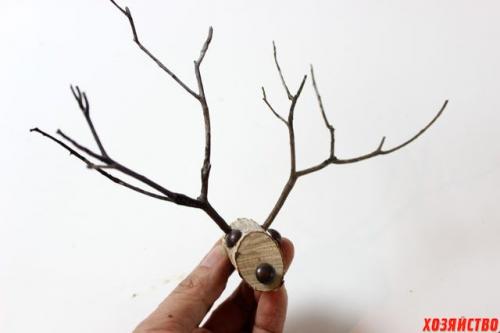 Олень из веток. Сказочные олени из березовых веток к Новому году. Мастер-класс