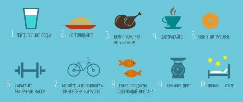 Ускорение обмена веществ для похудения. Как ускорить метаболизм - 5 эффективных способов