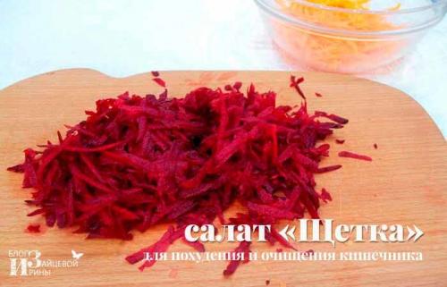 Салат щетка с мясом. Салат «Щетка для похудения и очищения кишечника