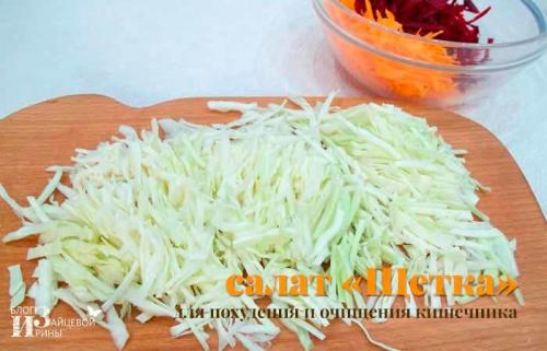 Салат щетка с мясом. Салат «Щетка для похудения и очищения кишечника