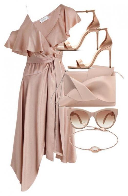 Макияж под пудровое платье. 7 роскошных вечерних образов в пудровых тонах, которые так и хочется надеть