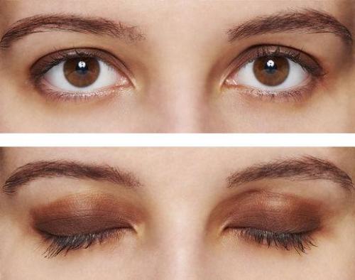 Макияж глаз под пудровое платье. Макияж к бежевому платью: оттенки и техники