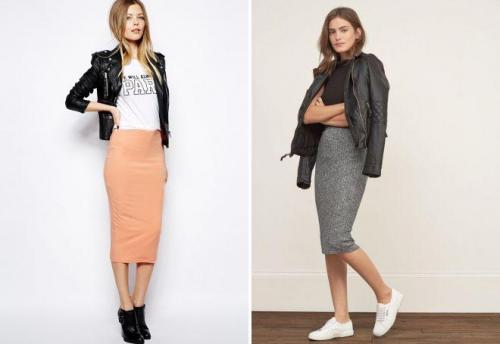 Юбка трикотажная с чем носить. С чем носить юбку из трикотажа, модные образы и лучшие бренды