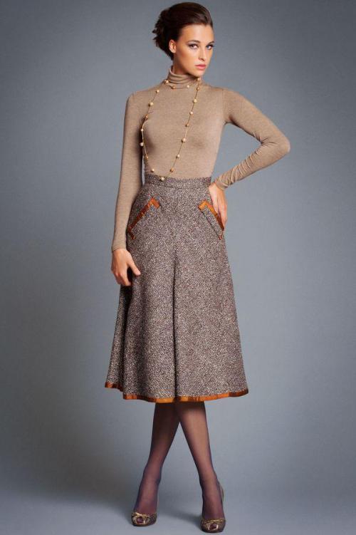 С чем носить трикотажную юбку зимой. Модные модели длинных теплых юбок, с чем носить и как сочетать