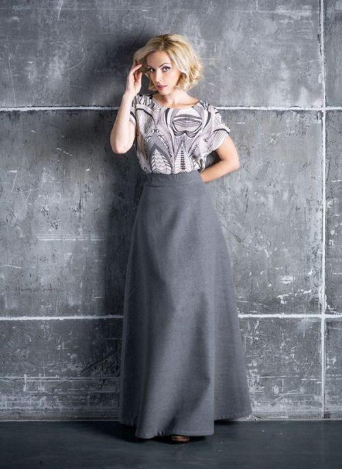 С чем носить трикотажную юбку зимой. Модные модели длинных теплых юбок, с чем носить и как сочетать