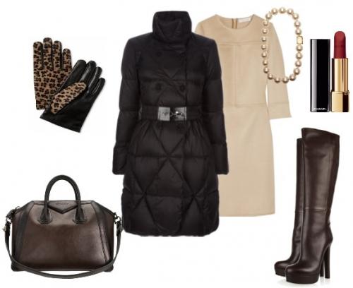 Какую обувь носить с длинным пуховиком зимой. Выбираем обувь под пуховик 09