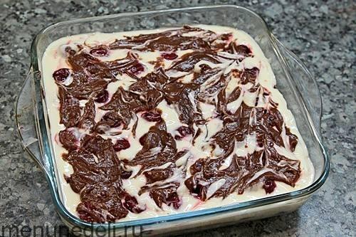 Шоколадно-творожный пирог с вишней. Шоколадно-творожный пирог с вишней