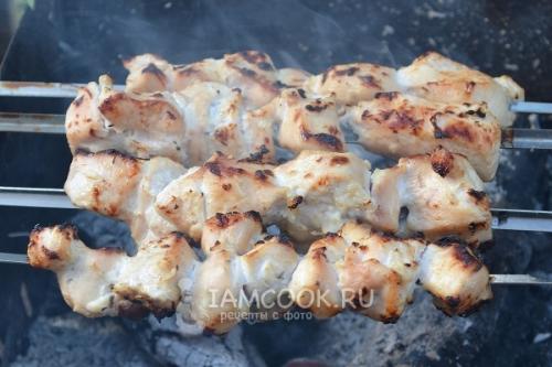 Маринованная курица в кефире для шашлыка. Шашлык из курицы в кефире