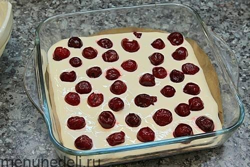 Шоколадно-творожный пирог с вишней. Шоколадно-творожный пирог с вишней