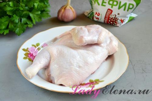 Маринованная курица в кефире. Курица в кефире в духовке