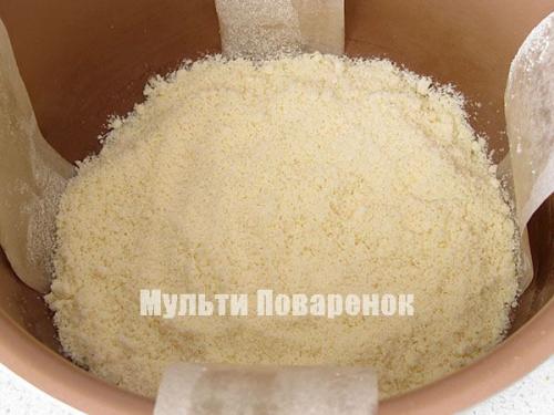 Творожный пирог с ягодами в мультиварке. Насыпной творожно-ягодный пирог в мультиварке