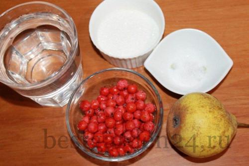 Компот из рябины и груши