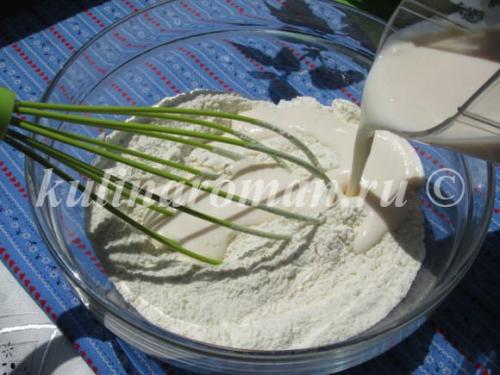 Оладьи без яиц пышные на кефире. Ингредиенты: