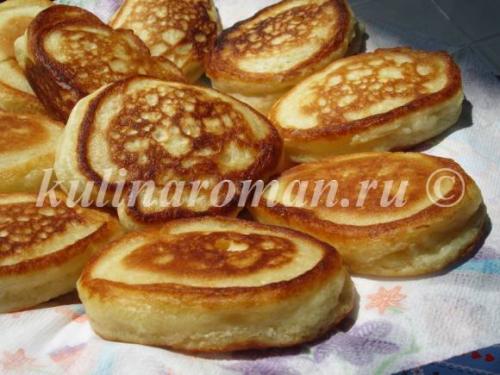 Оладьи без яиц пышные на кефире. Ингредиенты: