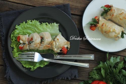 Диетический куриный рулет. Куриные рулеты с начинкой в духовке