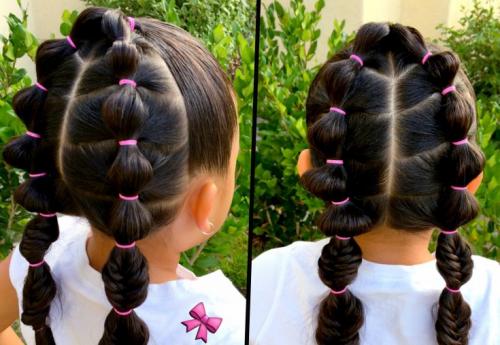 Какие прически можно создать с помощью стилизованных прических резинков. Прически с резинками — простые и быстрые варианты создания элегантных причесок (105 фото и видео)