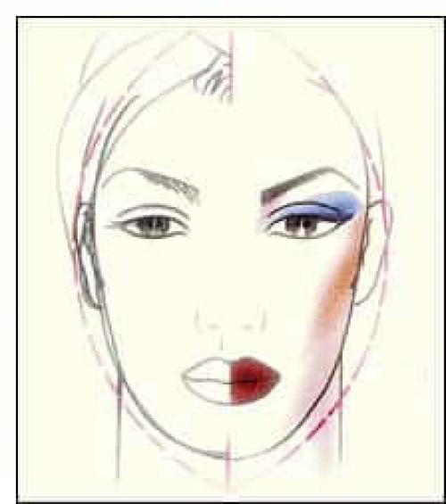 Румяна на лице. Форма лица и палитра