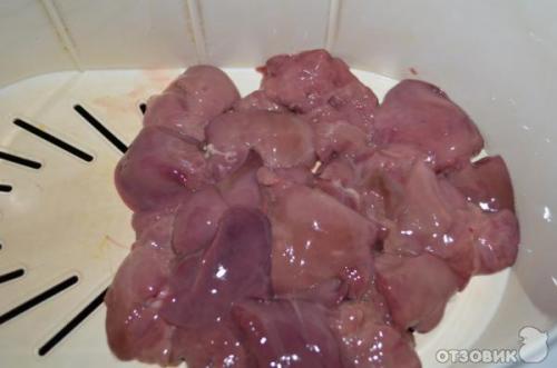 Куриная печень в пароварке. Рецепт: Куриная печень в сметане - В пароварке.