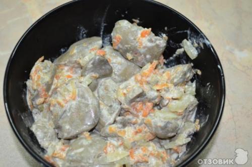 Куриная печень в пароварке. Рецепт: Куриная печень в сметане - В пароварке.