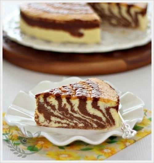 Японский суфле - чизкейк Зебра.