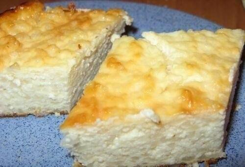 Творожная запеканка с рисом.